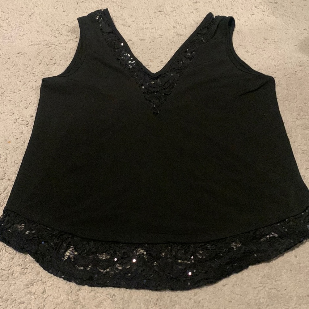 Buckle Daytrip Black Sequin Tank Blouse